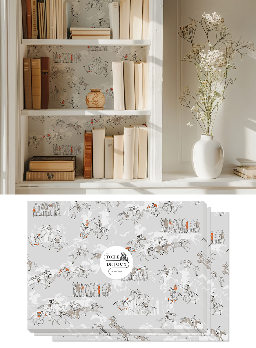 Image du produit Cavalcades - feuilles - gris
